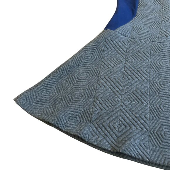 Maeve Anthropologie Ludlow Grey Quilted Dress Navy A-Line Size Small Women's - Picture 9 of 11